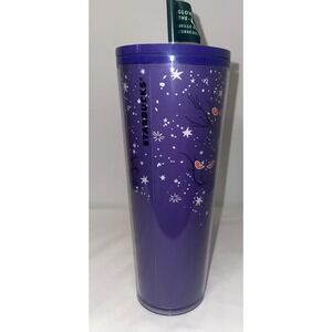 NEW Starbucks Halloween 2022 Tree Glow In The Dark Eyes Stars 24oz Tumbler Venti